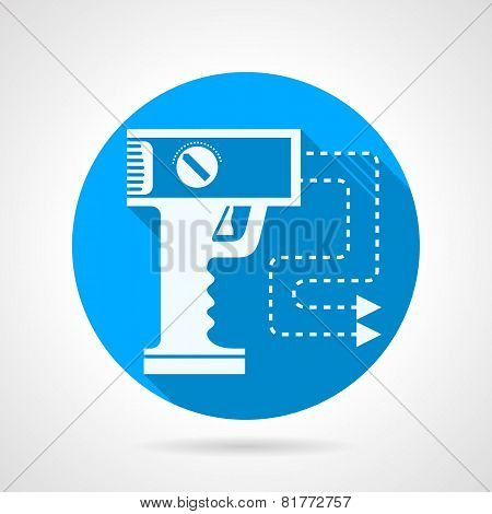 Stun gun flat vector icon