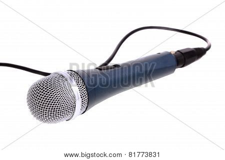 Microphone Isolated Over White.