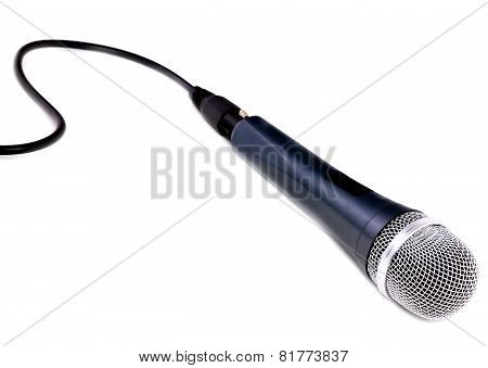 Microphone Isolated Over White.