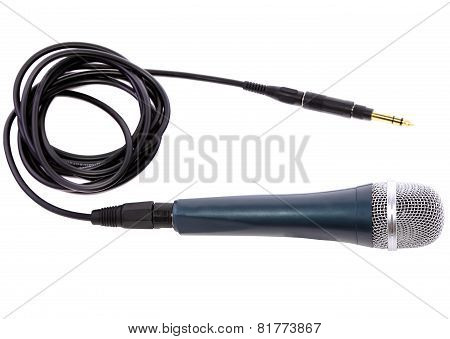 Microphone Isolated Over White.