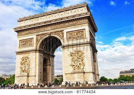 Arc De Triomphe In Paris. France