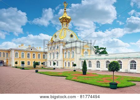 East Chapel Of Petergof Palace In St. Petersburg