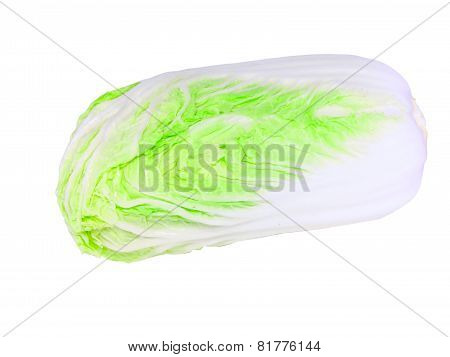 Chinese Cabbage On White . Isolated