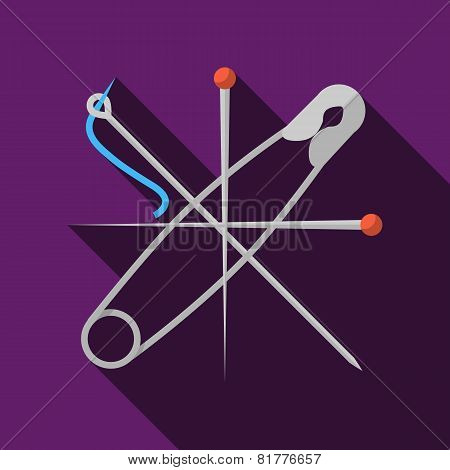 Flat vector icon for sewing