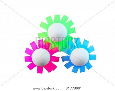 Easter Eggs On Colour Background.