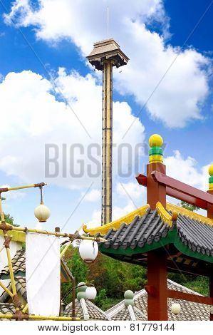 View Of The Chinese Park.