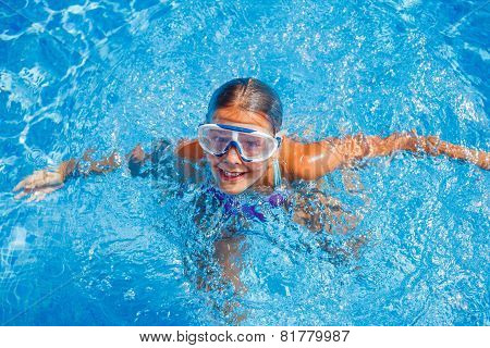 Girl in the pool