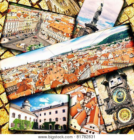 Collage Of Beautiful Prague.
