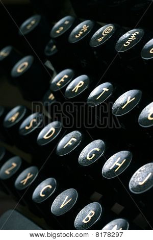 Teclas de la máquina de escribir