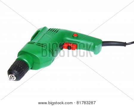 Electric Drill Isolated On White Background