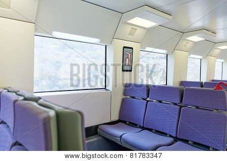 Interior of the  train .