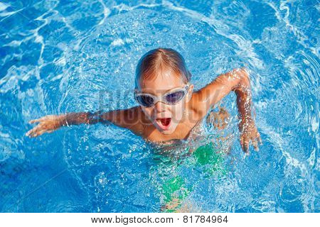 Boy in the pool