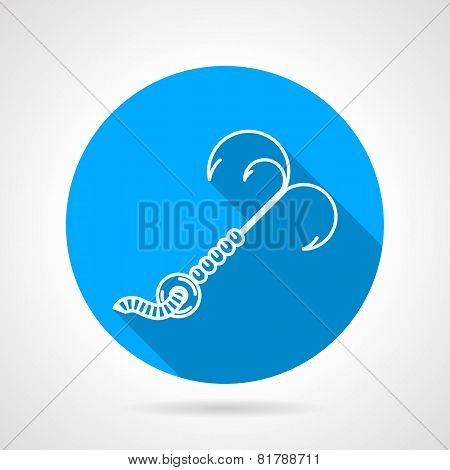 Contour vector icon for fishing hook