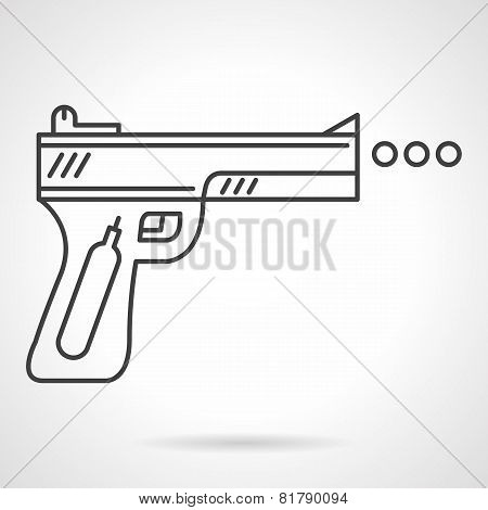 Contour vector icon for air gun