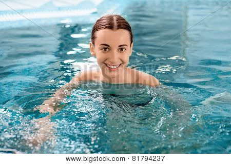 Woman in the swimming pool