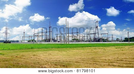 The Substation And  Power Transmission Lines.