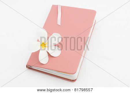 Diary With Plumeria Flower