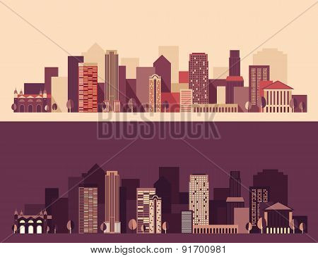 New Big City, Megapolis, Day and Night, Buildings