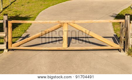 Wooden Log Drive Gate