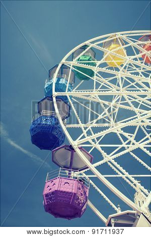 BARCELONA, SPAIN - MAY 2, 2015: Ferrish-wheel in the Amusement Park on Mount Tibidabo in Barcelona, Catalonia, Spain