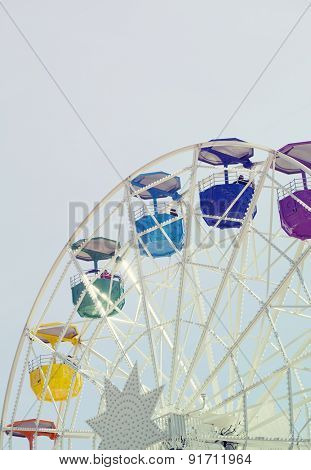 BARCELONA, SPAIN - MAY 2, 2015: Ferrish-wheel in the Amusement Park on Mount Tibidabo in Barcelona, Catalonia, Spain