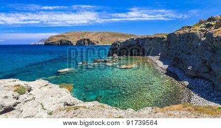 most beautiful beaches of Greece - Papafragas on Milos island