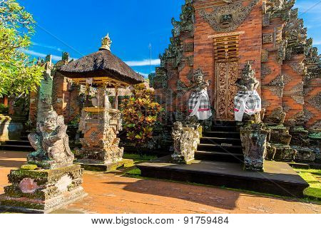 Main Entrance Of Country Temple In Bali,indonesia.