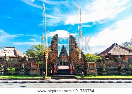 Main entrance of country temple in BaliIndonesia.