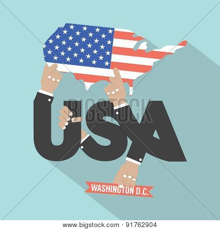 Usa Typography Design.