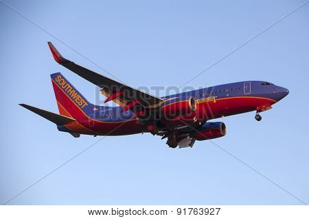 Southwest Airlines 737 Commercial Jet Airplane