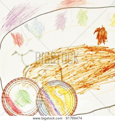 Abstract Children Drawing