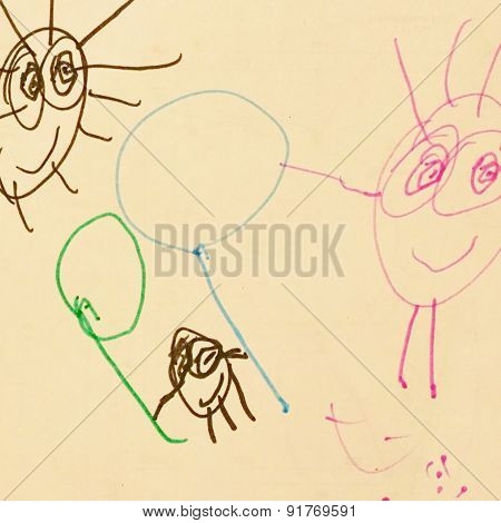 Abstract Children Drawing