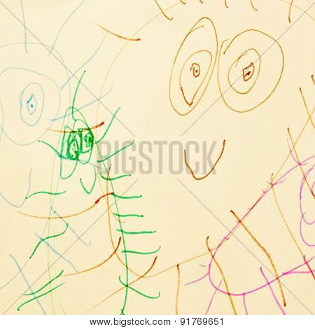 Abstract Children Drawing