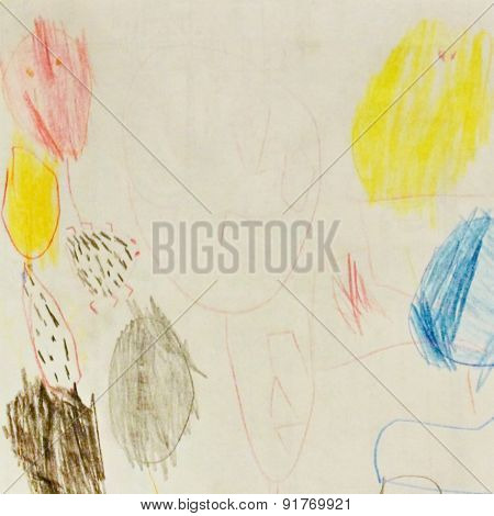 Abstract Children Drawing