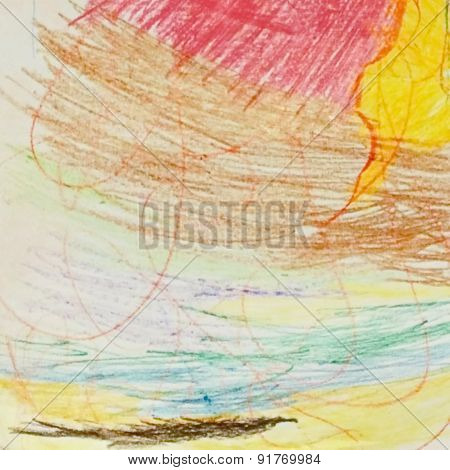 Abstract Children Drawing