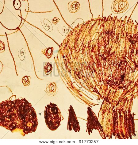 Abstract Children Drawing