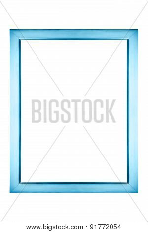A blue picture frame isolated on white