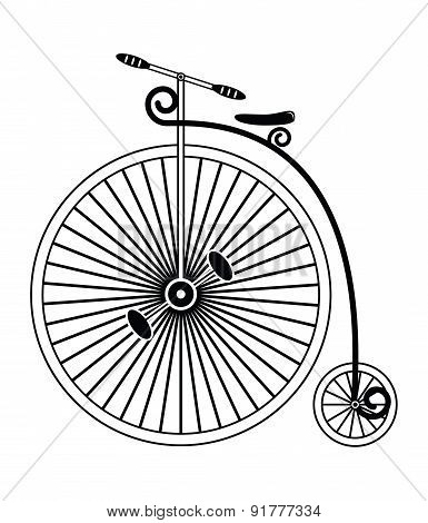 Vinatge Bike Type 1 In Black And White Design