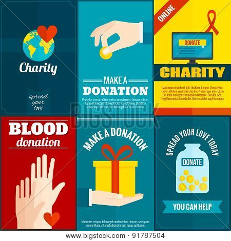 Charity posters set