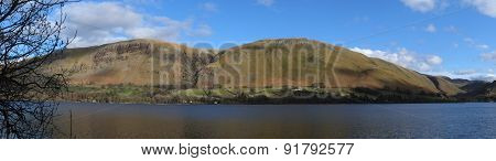 Lake Ullswater and distant Cumbrian Hills and mountain