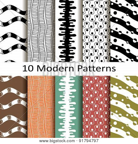 set of ten modern patterns