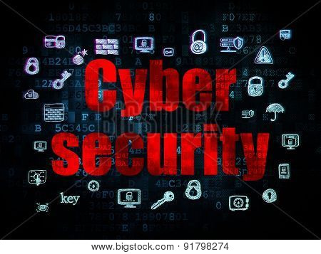 Security concept: Cyber Security on Digital background