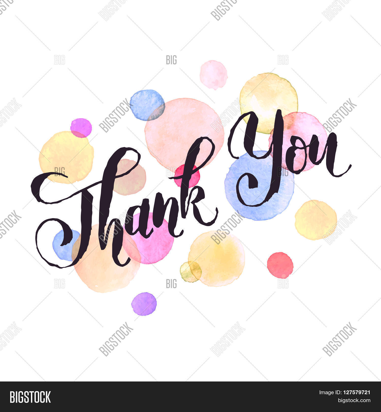 Vector y foto Thank You Lettering (prueba gratis) | Bigstock