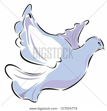 an abstract Wedding dove on a neutral background