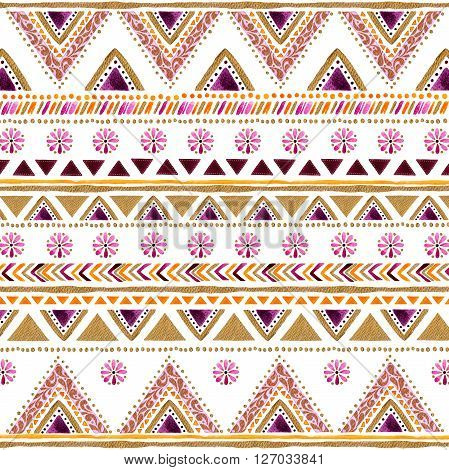 Colorful gold-purple handpainted backdrop, arabic or Indian decorative watercolor  texture