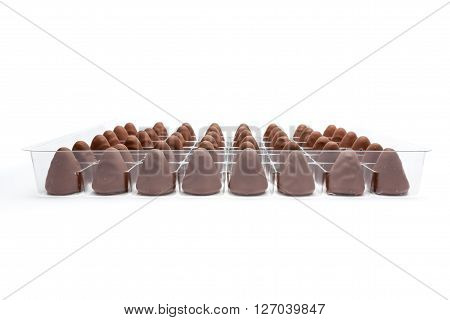 This pyramid shape of an cuberdons is a very tasty candy from Ghent in chocolate