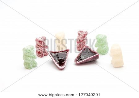 This pyramid shape of an cuberdons is a very tasty candy from Ghent in chocolate