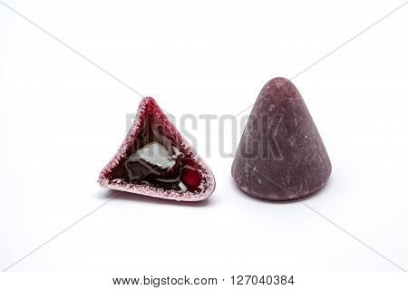 This pyramid shape of an cuberdons is a very tasty candy from Ghent