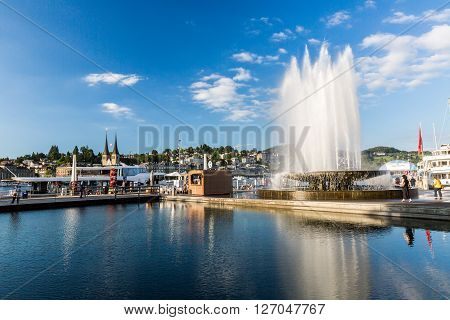 View Of The City Of Lucerne In Switzerland