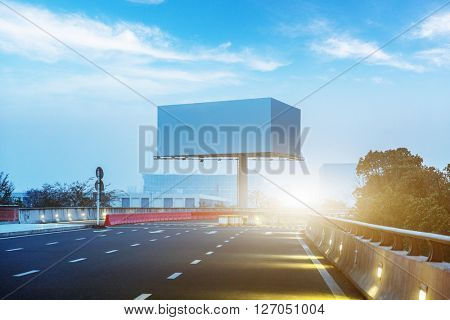 airport road under blue sky,chongqing china.